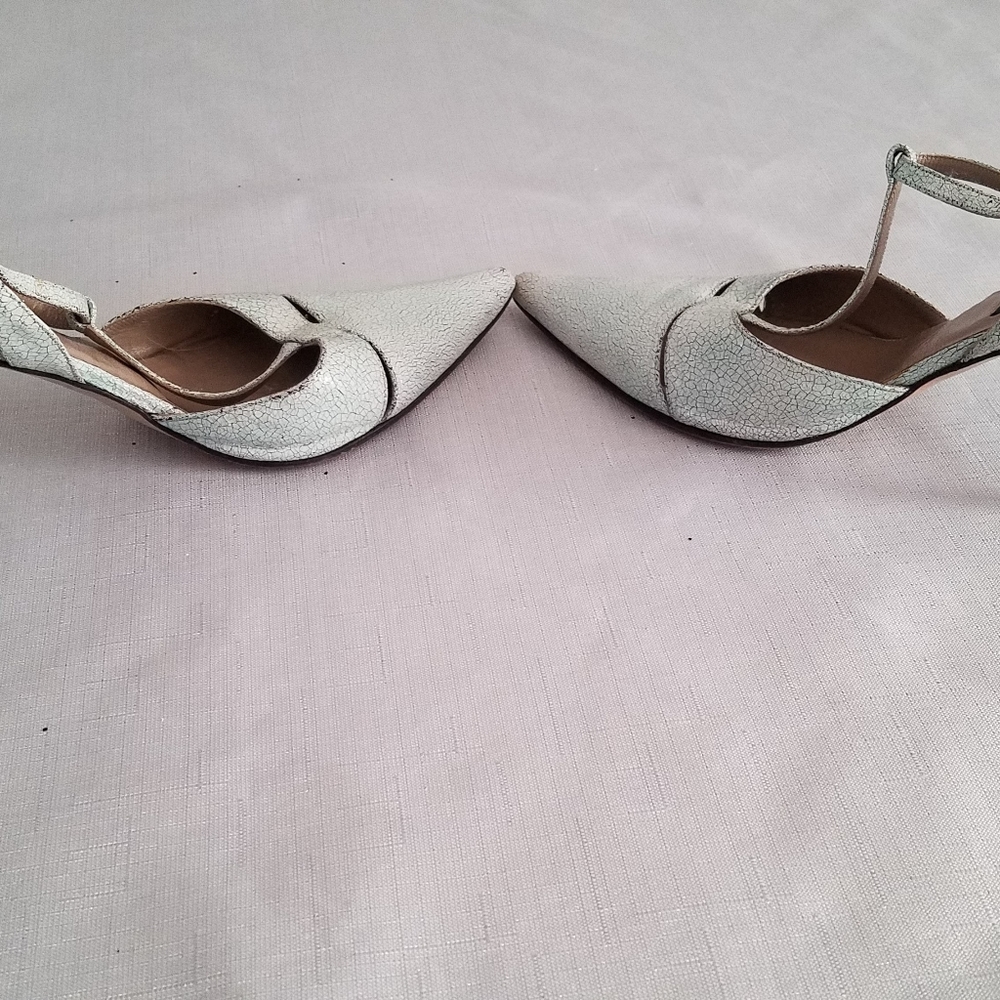Patrick Cox Crackled Finish Leather Stilettos 40.5